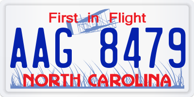 NC license plate AAG8479