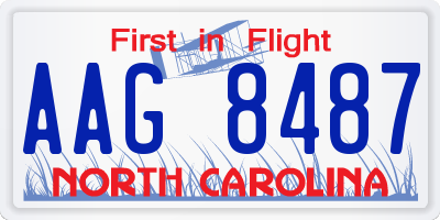 NC license plate AAG8487