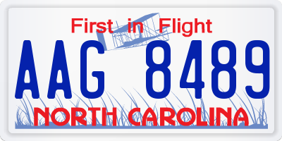 NC license plate AAG8489
