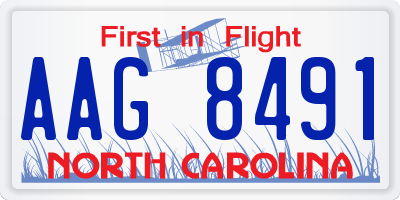 NC license plate AAG8491