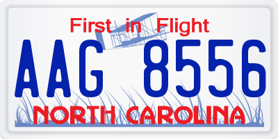 NC license plate AAG8556