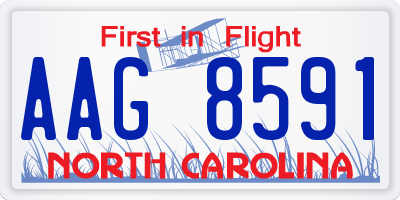 NC license plate AAG8591