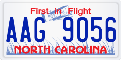NC license plate AAG9056