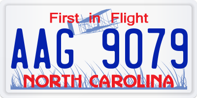 NC license plate AAG9079