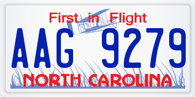 NC license plate AAG9279