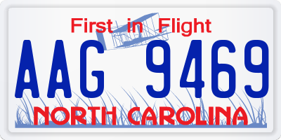 NC license plate AAG9469
