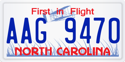 NC license plate AAG9470