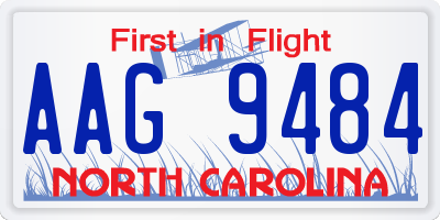 NC license plate AAG9484