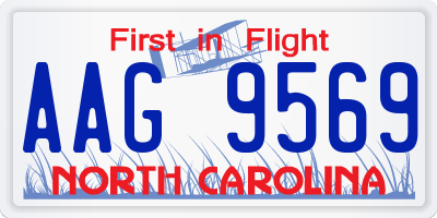 NC license plate AAG9569