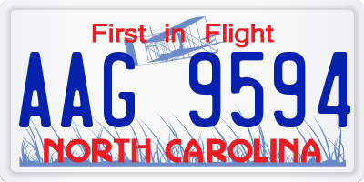 NC license plate AAG9594