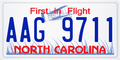 NC license plate AAG9711