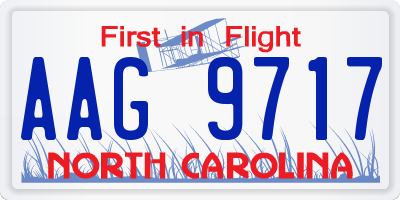 NC license plate AAG9717