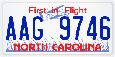 NC license plate AAG9746
