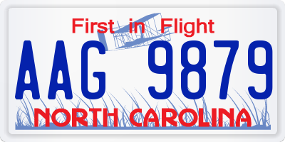 NC license plate AAG9879