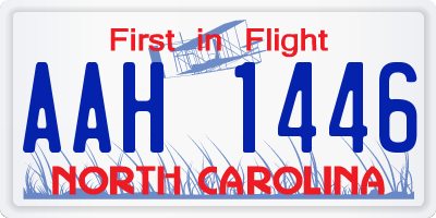 NC license plate AAH1446
