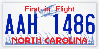 NC license plate AAH1486