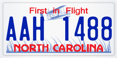 NC license plate AAH1488