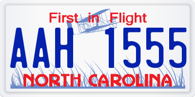 NC license plate AAH1555