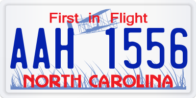 NC license plate AAH1556