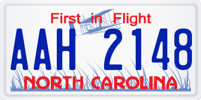 NC license plate AAH2148