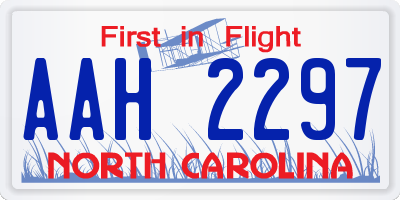 NC license plate AAH2297