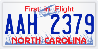 NC license plate AAH2379