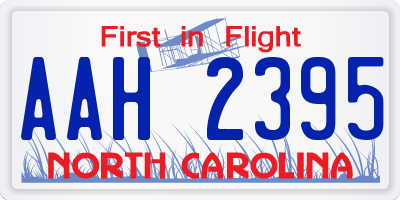 NC license plate AAH2395
