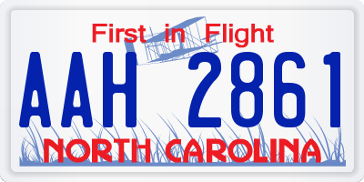NC license plate AAH2861