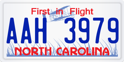 NC license plate AAH3979