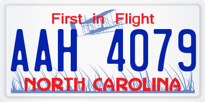 NC license plate AAH4079