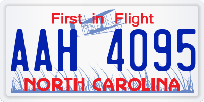 NC license plate AAH4095