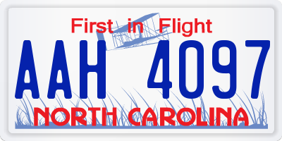 NC license plate AAH4097