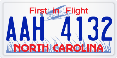 NC license plate AAH4132