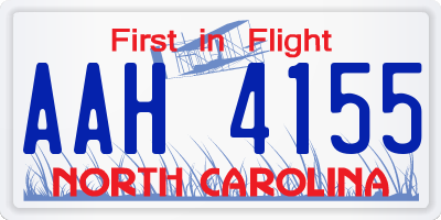 NC license plate AAH4155