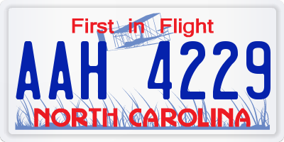 NC license plate AAH4229