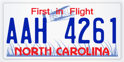 NC license plate AAH4261