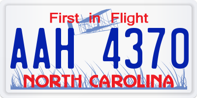 NC license plate AAH4370