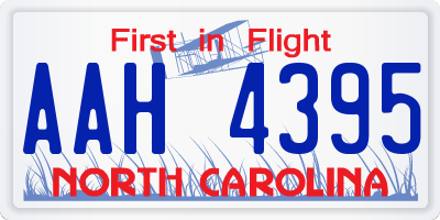NC license plate AAH4395