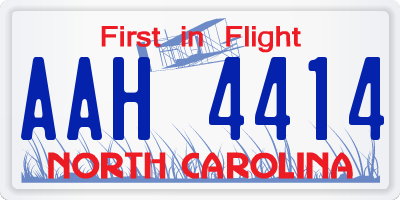 NC license plate AAH4414