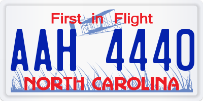 NC license plate AAH4440