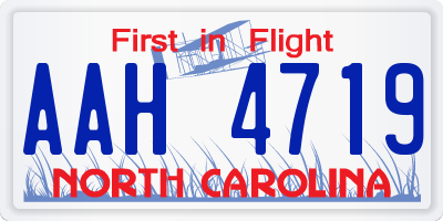 NC license plate AAH4719
