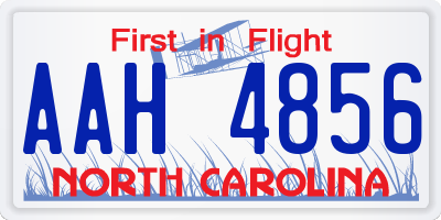 NC license plate AAH4856
