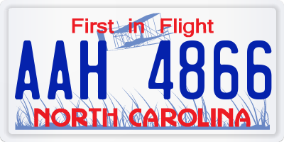 NC license plate AAH4866