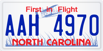 NC license plate AAH4970