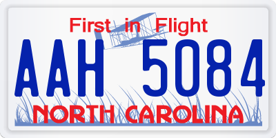 NC license plate AAH5084