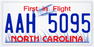 NC license plate AAH5095
