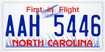 NC license plate AAH5446