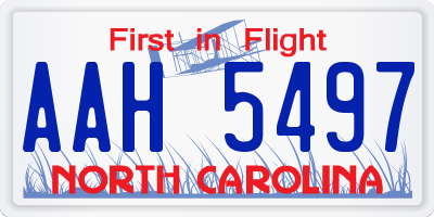 NC license plate AAH5497