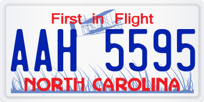 NC license plate AAH5595
