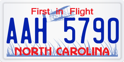 NC license plate AAH5790